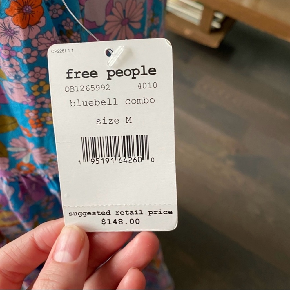 Free People Blue and Purple Tiered Maxi Sundress - Picture 5 of 6